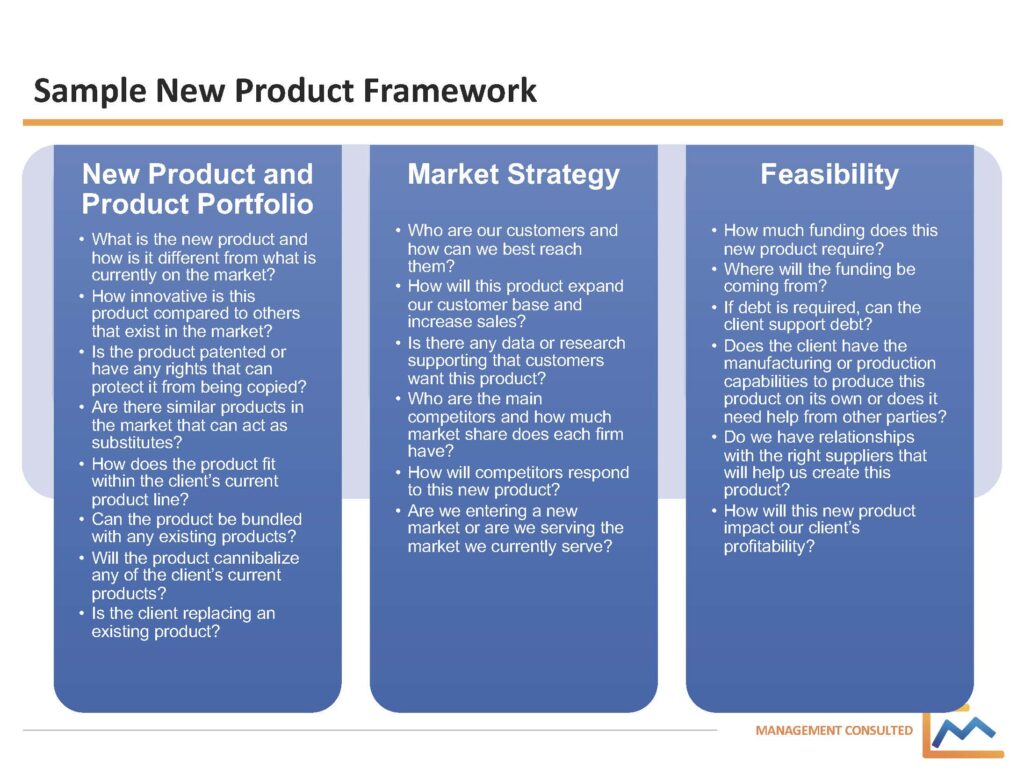 New Product Framework Example, case interview frameworks, new product framework